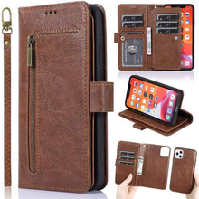 Load image into Gallery viewer, Detachable Flip Folio Zipper Purse Phone Case for iPhone 11 Series - Libiyi