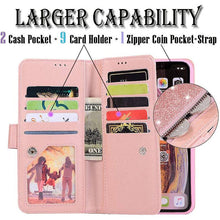 Carregar imagem no visualizador da galeria, Bling Wallet Case with Wrist Strap for iPhone - Libiyi