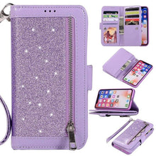 Carregar imagem no visualizador da galeria, Bling Wallet Case with Wrist Strap for iPhone - Libiyi