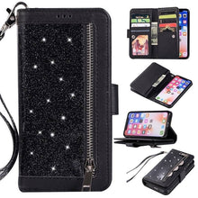 Charger l&#39;image dans la galerie, Bling Wallet Case with Wrist Strap for iPhone - Libiyi