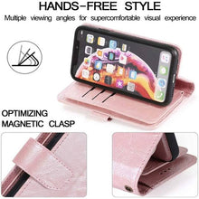 Load image into Gallery viewer, Detachable Flip Folio Zipper Purse Phone Case for iPhone 12 Series - Libiyi