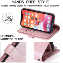 Cargar imagen en el visor de la galería, Detachable Flip Folio Zipper Purse Phone Case for iPhone - Libiyi