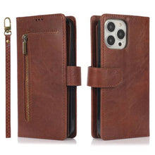 Load image into Gallery viewer, Detachable Flip Folio Zipper Purse Phone Case for iPhone - Libiyi