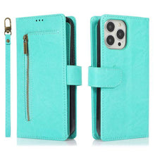 Load image into Gallery viewer, Detachable Flip Folio Zipper Purse Phone Case for iPhone - Libiyi