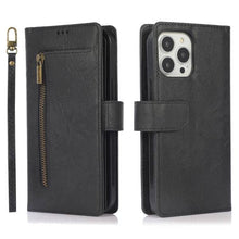 Load image into Gallery viewer, Detachable Flip Folio Zipper Purse Phone Case for iPhone - Libiyi