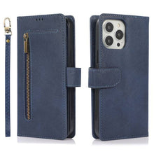 Load image into Gallery viewer, Detachable Flip Folio Zipper Purse Phone Case for iPhone - Libiyi