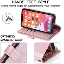 Load image into Gallery viewer, Detachable Flip Folio Zipper Purse Phone Case for iPhone XR - Libiyi