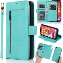 Load image into Gallery viewer, Detachable Flip Folio Zipper Purse Phone Case for iPhone XR - Libiyi