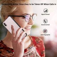 Carregar imagem no visualizador da galeria, Detachable Flip Folio Zipper Purse Phone Case for iPhone Xs Max - Libiyi