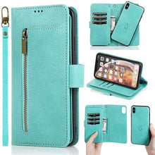 Load image into Gallery viewer, Detachable Flip Folio Zipper Purse Phone Case for iPhone Xs Max - Libiyi