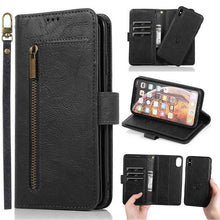 Load image into Gallery viewer, Detachable Flip Folio Zipper Purse Phone Case for iPhone Xs Max - Libiyi