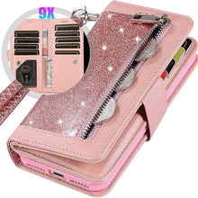 Load image into Gallery viewer, Bling Wallet Case with Wrist Strap for Samsung Note 20 Series - Libiyi