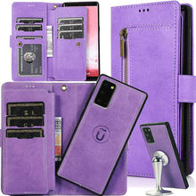 Cargar imagen en el visor de la galería, Detachable Flip Folio Zipper Purse Phone Case for Samsung Note 20 Series - Libiyi