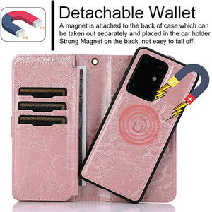 Detachable Flip Folio Zipper Purse Phone Case for Samsung S20 Series - Libiyi