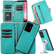 Cargar imagen en el visor de la galería, Detachable Flip Folio Zipper Purse Phone Case for Samsung S20 Series - Libiyi