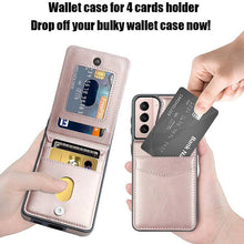 Carregar imagem no visualizador da galeria, Dual Layer Lightweight Leather Wallet Case for Samsung Galaxy S21 - Libiyi