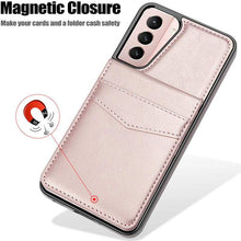 Laden Sie das Bild in den Galerie-Viewer, Dual Layer Lightweight Leather Wallet Case for Samsung Galaxy S21 - Libiyi