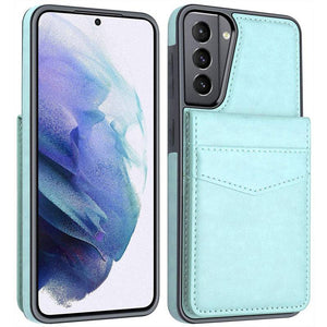 Dual Layer Lightweight Leather Wallet Case for Samsung Galaxy S21 - Libiyi