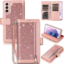 Cargar imagen en el visor de la galería, Bling Wallet Leather Case for Samsung S21 - Keilini