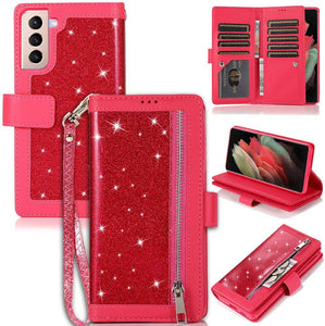 Bling Wallet Leather Case for Samsung S21 - Libiyi