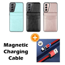 Charger l&#39;image dans la galerie, Dual Layer Lightweight Leather Wallet Case for Samsung Galaxy S21 Plus - Libiyi