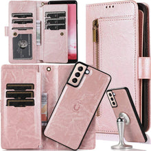 Cargar imagen en el visor de la galería, Detachable Flip Zipper Purse Phone Case For Samsung S21 Series - Libiyi