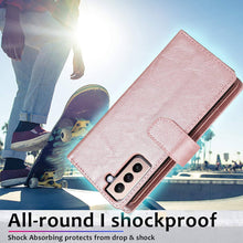 Cargar imagen en el visor de la galería, Detachable Flip Zipper Purse Phone Case For Samsung S21 Series - Libiyi