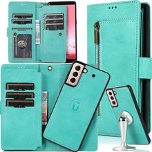 Cargar imagen en el visor de la galería, Detachable Flip Zipper Purse Phone Case For Samsung S21 Series - Libiyi