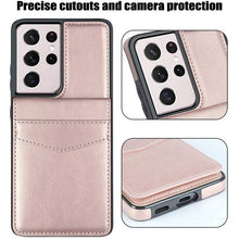 Laden Sie das Bild in den Galerie-Viewer, Dual Layer Lightweight Leather Wallet Case for Samsung Galaxy S21 Ultra - Libiyi