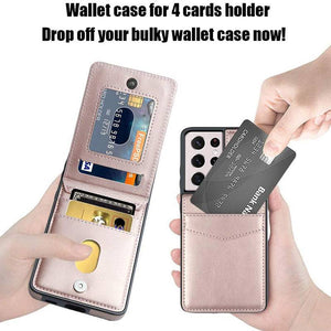 Dual Layer Lightweight Leather Wallet Case for Samsung Galaxy S21 Ultra - Libiyi