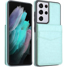 Laden Sie das Bild in den Galerie-Viewer, Dual Layer Lightweight Leather Wallet Case for Samsung Galaxy S21 Ultra - Libiyi