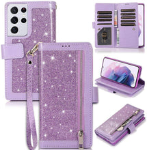 Laden Sie das Bild in den Galerie-Viewer, Bling Wallet Leather Case for Samsung S21 Ultra - Libiyi