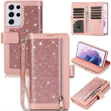 Laden Sie das Bild in den Galerie-Viewer, Bling Wallet Leather Case for Samsung S21 Ultra - Libiyi