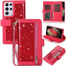 Laden Sie das Bild in den Galerie-Viewer, Bling Wallet Leather Case for Samsung S21 Ultra - Libiyi