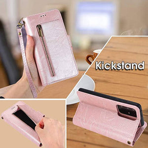 Detachable Flip Folio Zipper Purse Phone Case for Samsung - Libiyi