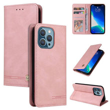 Cargar imagen en el visor de la galería, Luxury Leather Wallet Stand Flip Case For iPhone - Libiyi