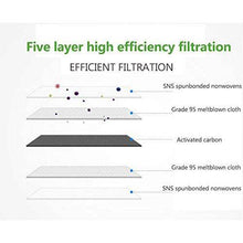 Laden Sie das Bild in den Galerie-Viewer, New 3D Cutting Five Layers Activated Carbon PM 2.5 Filter Replacements - Libiyi