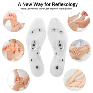 Insoles for Women & Men Cuttable Acupressure Magnetic Massage - Libiyi