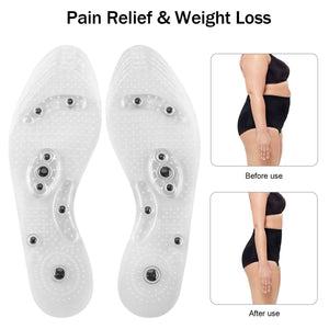 Insoles for Women & Men Cuttable Acupressure Magnetic Massage - Libiyi