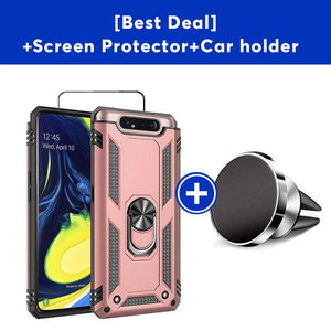 Luxury Armor Ring Bracket Phone Case For Samsung A80-Fast Delivery - Libiyi