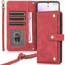 Carregar imagem no visualizador da galeria, Leather Crossbody Shockproof Wallet Phone Case for Samsung S21 - Libiyi