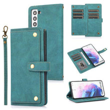 Cargar imagen en el visor de la galería, Leather Crossbody Shockproof Wallet Phone Case for Samsung S21 - Libiyi