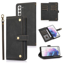 Laden Sie das Bild in den Galerie-Viewer, Leather Crossbody Shockproof Wallet Phone Case for Samsung S21 - Libiyi