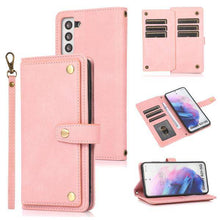 Cargar imagen en el visor de la galería, Leather Crossbody Shockproof Wallet Phone Case for Samsung S21 - Libiyi