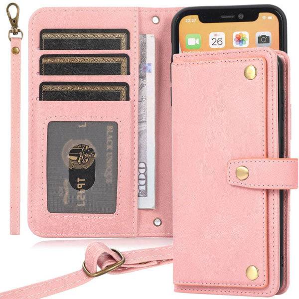 Leather Crossbody Shockproof Wallet Phone Case for iPhone 13 Series - Libiyi