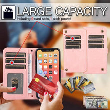 Cargar imagen en el visor de la galería, Leather Crossbody Shockproof Wallet Phone Case for iPhone 13 Series - Libiyi