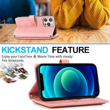 Carregar imagem no visualizador da galeria, Leather Crossbody Shockproof Wallet Phone Case for iPhone 13 Series - Libiyi