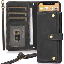 Cargar imagen en el visor de la galería, Leather Crossbody Shockproof Wallet Phone Case for iPhone 13 Series - Libiyi