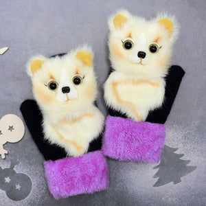 2022 new cartoon plush knitted gloves🌈 - Libiyi