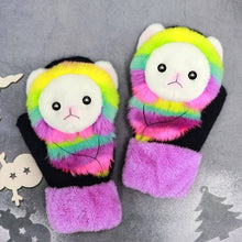 Laden Sie das Bild in den Galerie-Viewer, 2022 new cartoon plush knitted gloves🌈 - Libiyi